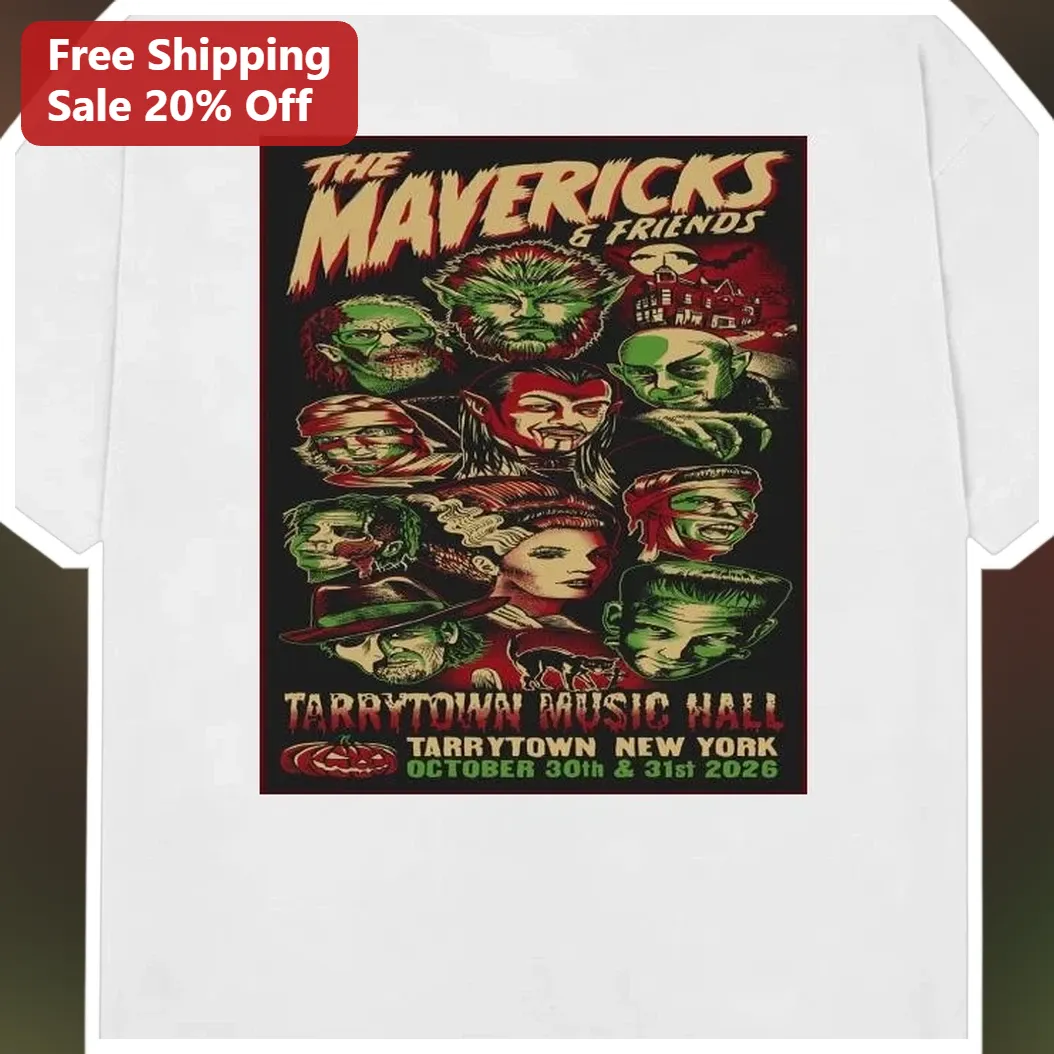 The Mavericks Tarrytown Music Hall Tee Halloween Concert Merch Oct 30 31 2026