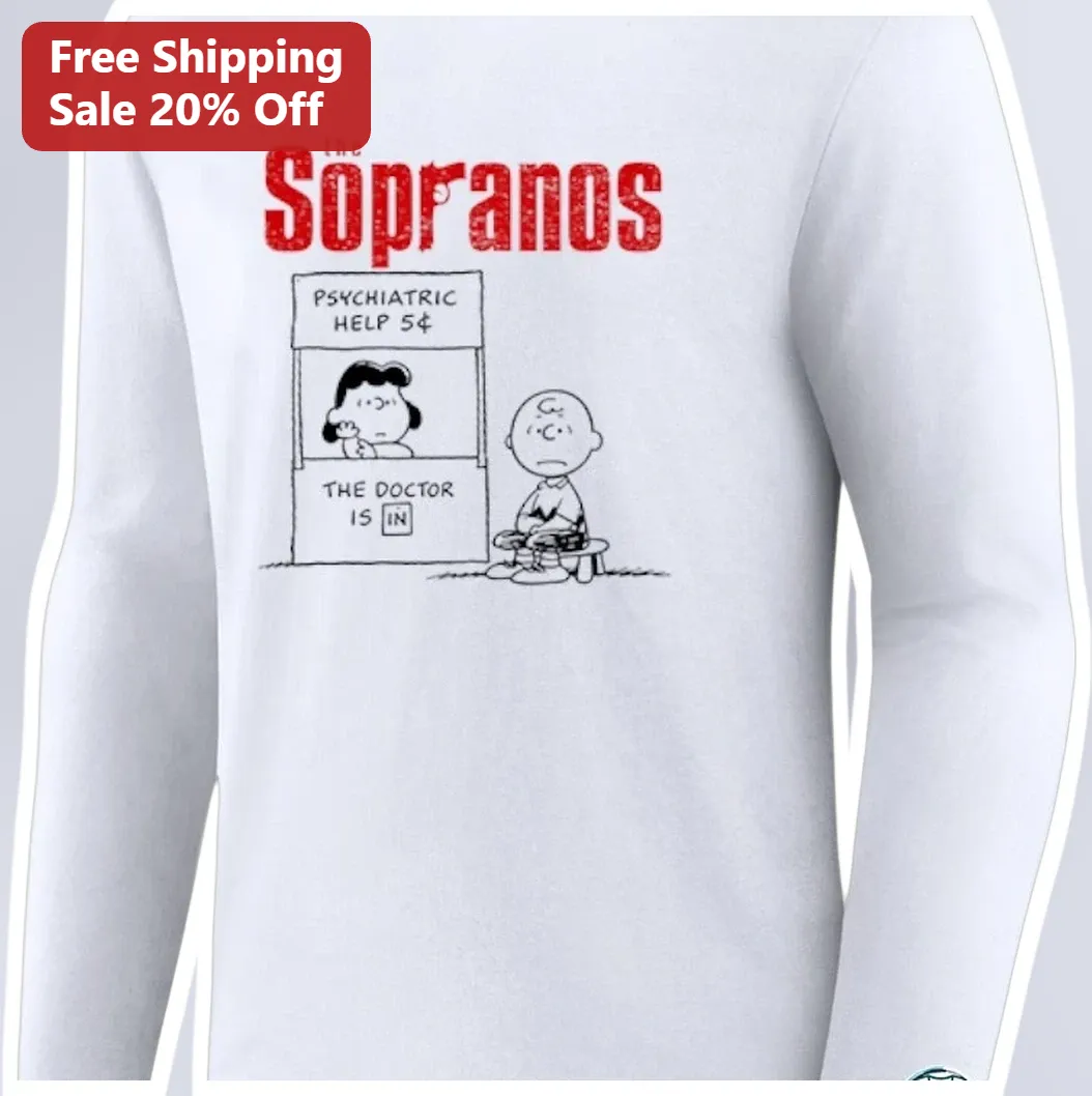 The Sopranos Psychiatric Help Charlie Brown Long Sleeve Tee
