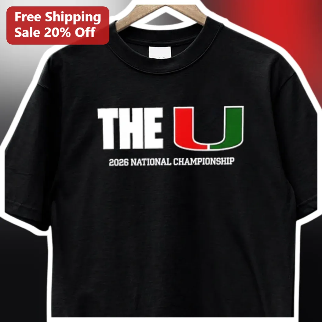THE U 2026 National Championship Miami Hurricanes Tee available at our Austin, Texas warehouse