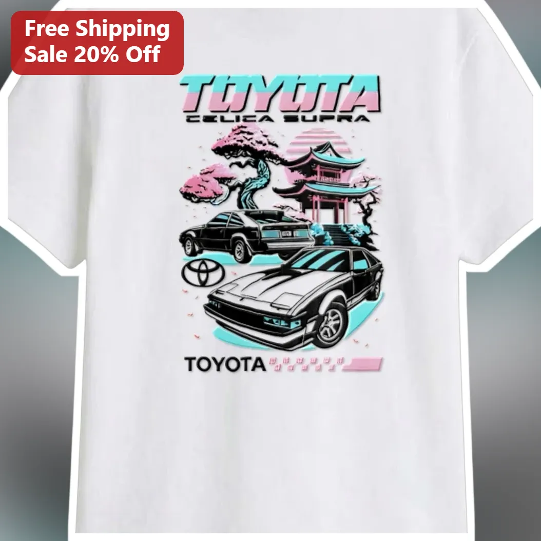 Toyota Celica Supra Tee JDM Retro Vaporwave Car Enthusiast Gift available at our Austin, Texas warehouse