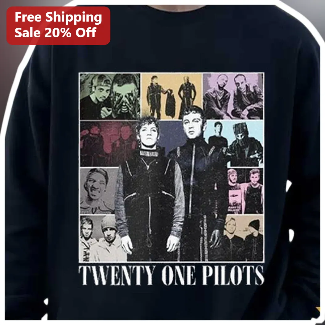 Twenty One Pilots Trench Era Photo Collage Sweatshirt Unisex Band Merch Gift available at our Austin, Texas warehouse