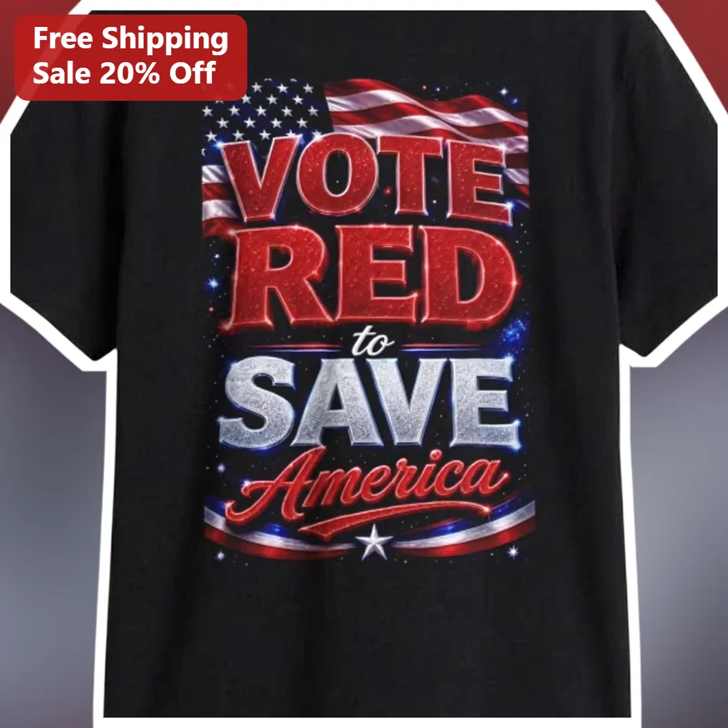 Vote Red To Save America Tee Patriotic Conservative Election Day Shirt