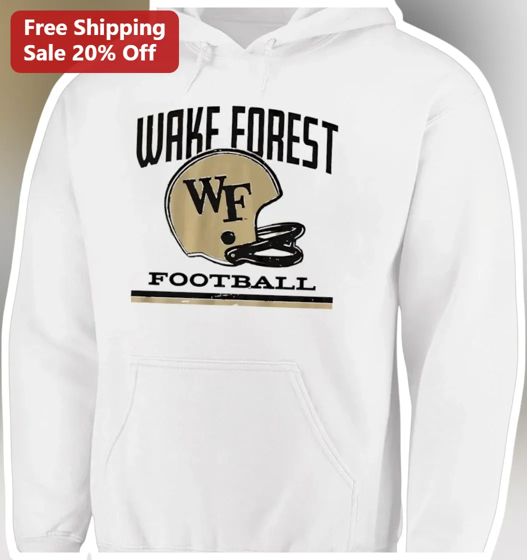 Wake Forest Football Hoodie Vintage Demon Deacons College Apparel