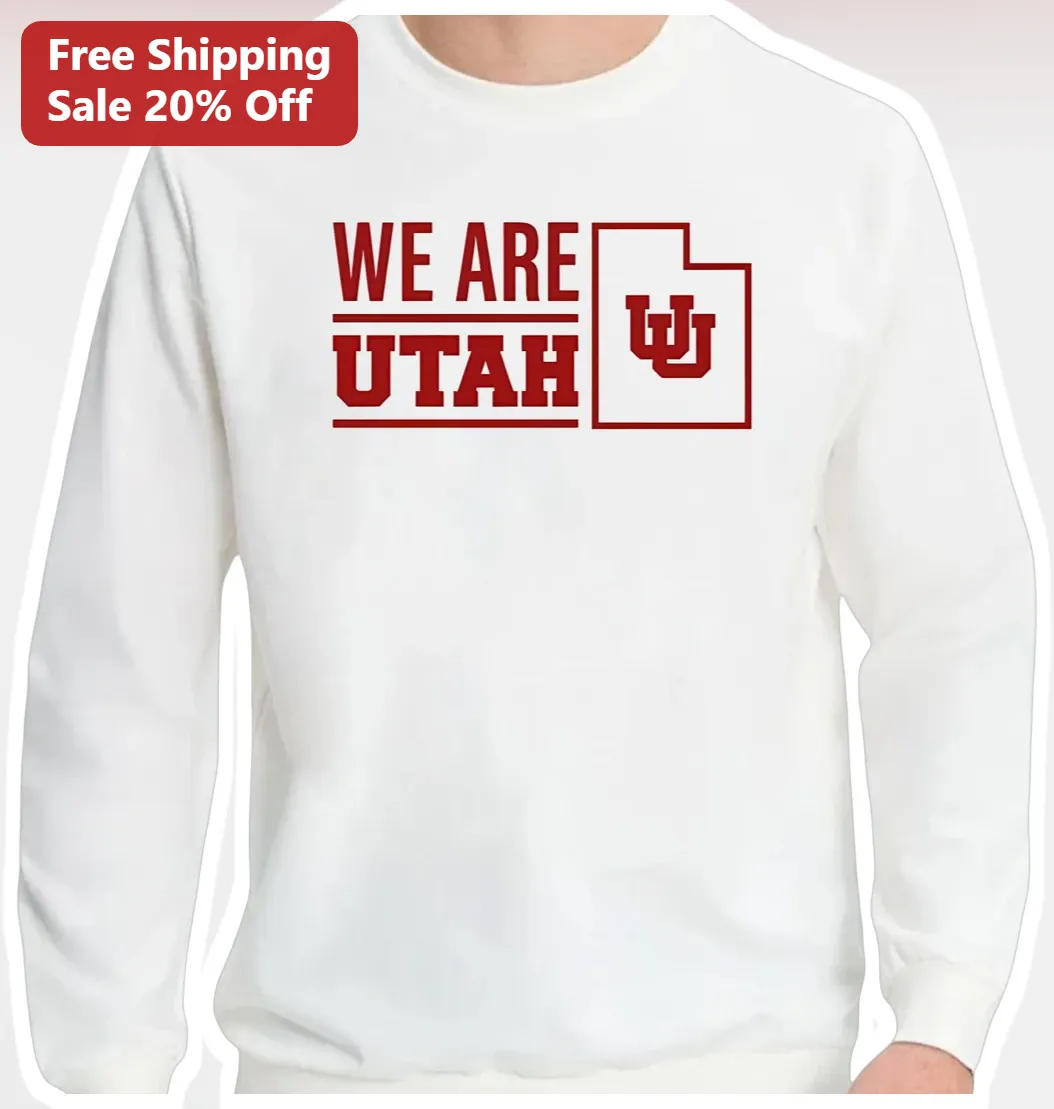 We Are Utah Vintage Style Crewneck Sweatshirt for Men Women College Spirit Wear available at our Austin, Texas warehouse