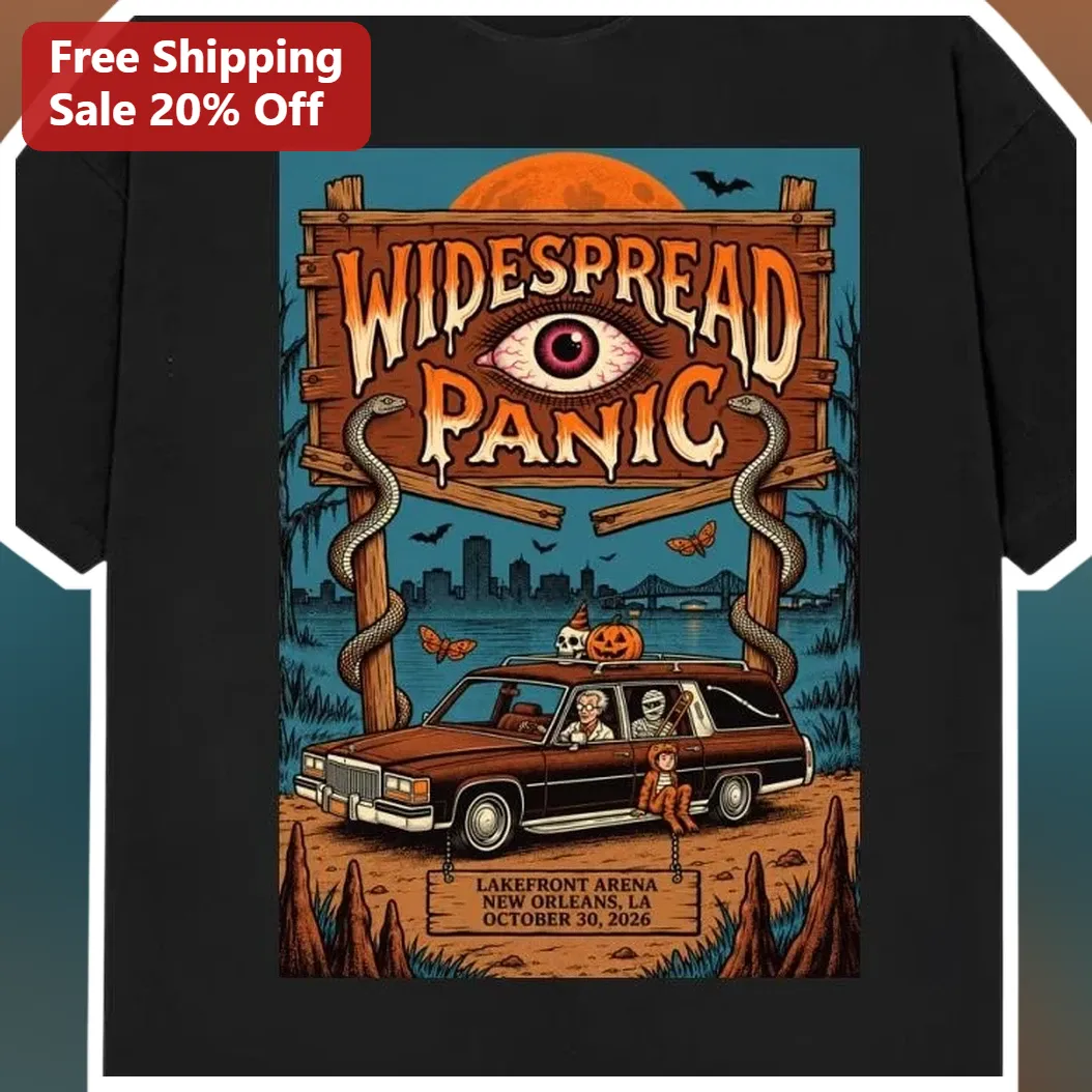 Widespread Panic Lakefront Arena New Orleans Tee Halloween Concert Shirt