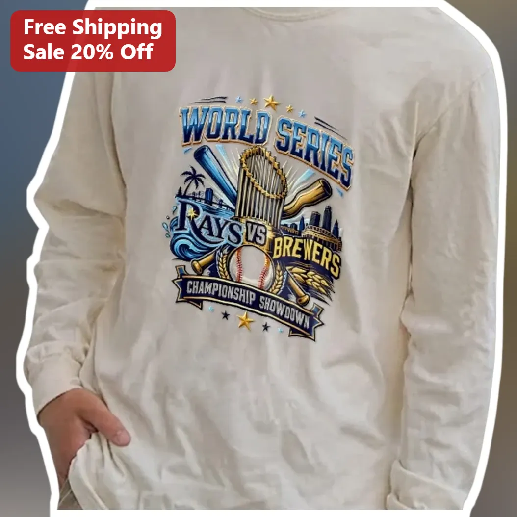 World Series Rays vs Brewers Championship Showdown Long Sleeve Tee