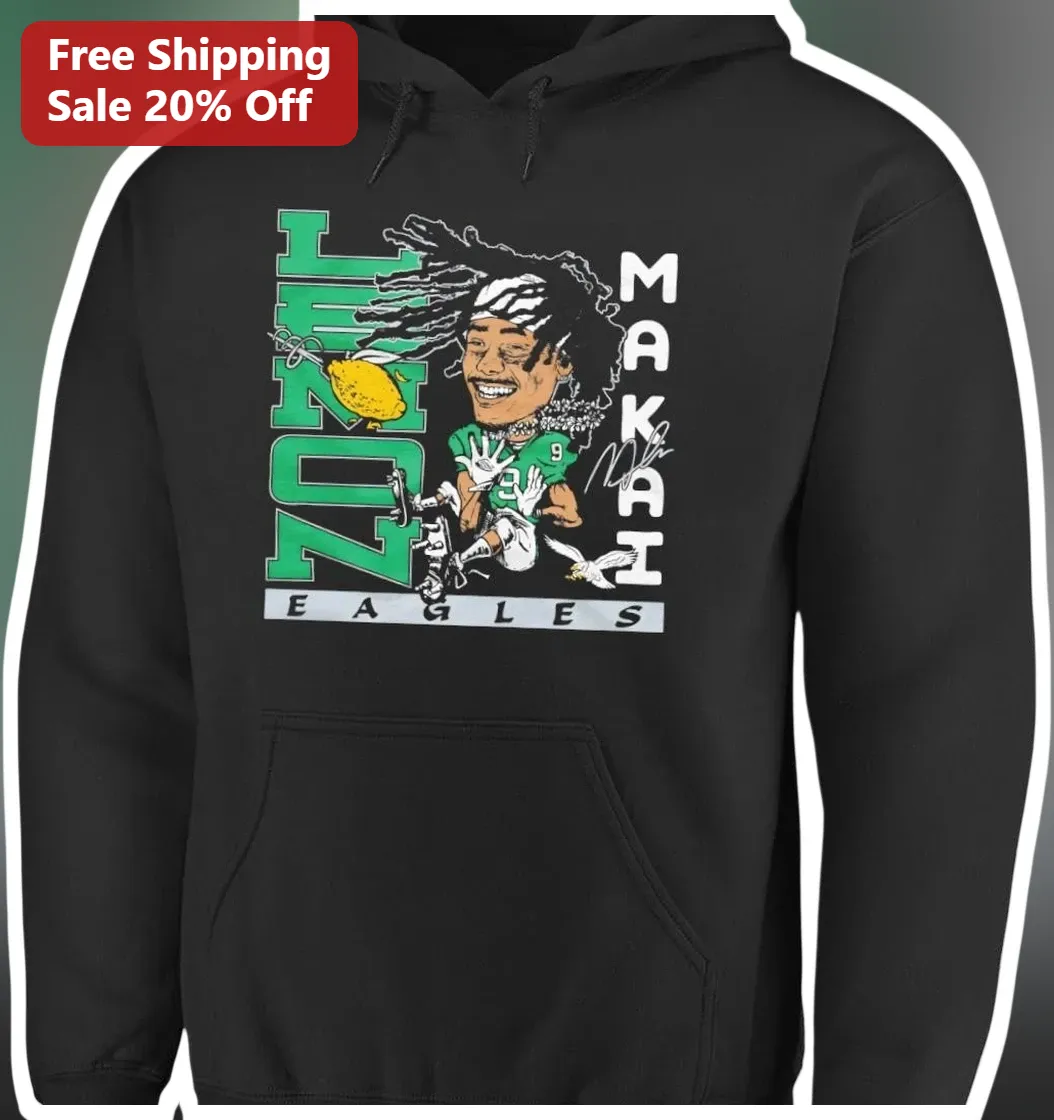Zonal Makai Eagles Hoodie Philadelphia Eagles Fan Gift Makai Polk Football Caricature Sweatshirt for Men